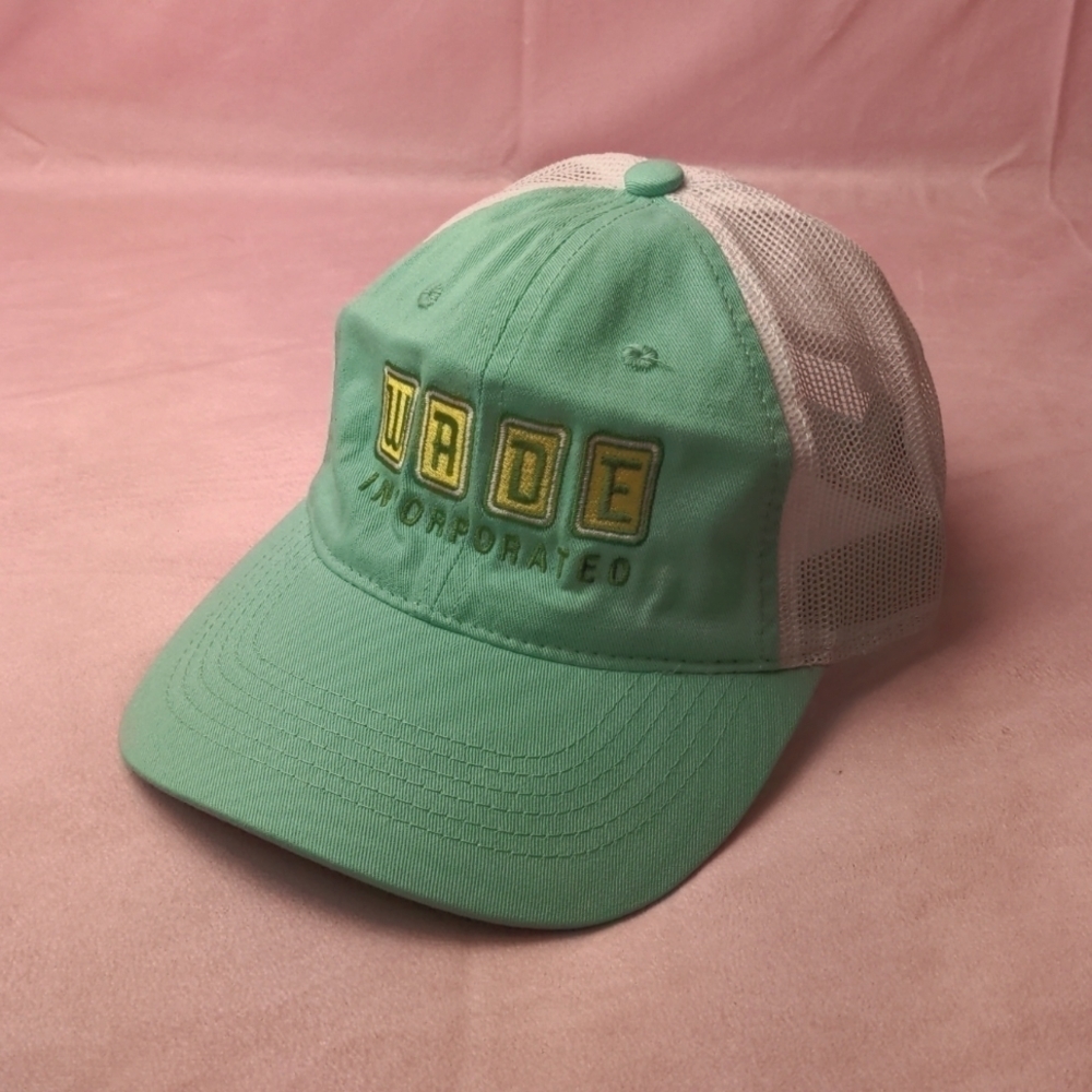 Outdoor Cap Mint Green Wade Incorporated White Mesh Adjustable Hat